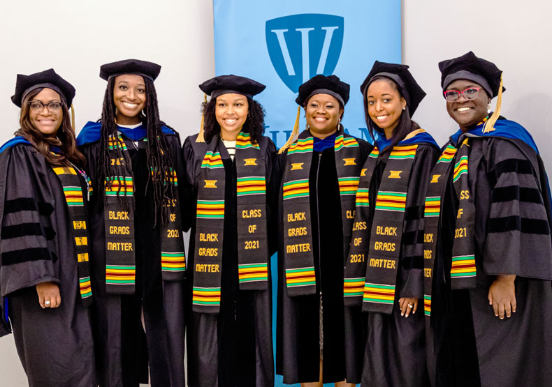 group of black woman graduates