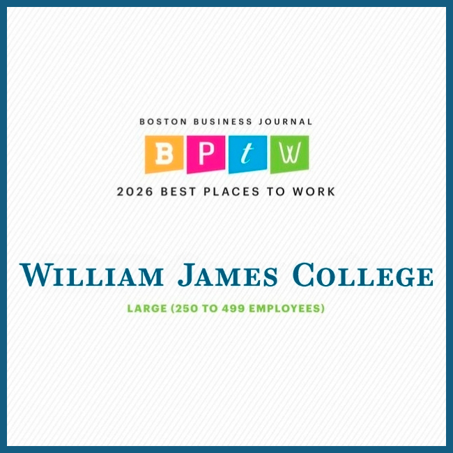 Rectangle logo with BPTW in colored boxes with william james logo underneath