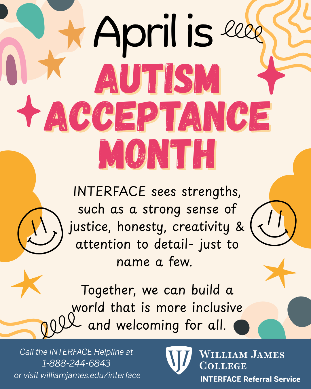 Autism Acceptance Month Graphic social media post for april