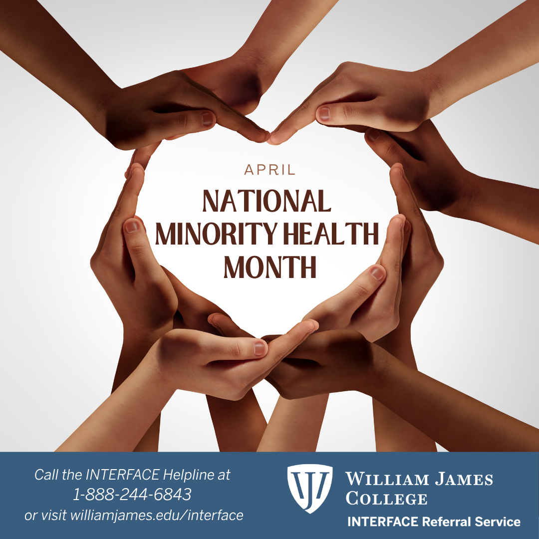National Minority Mental Health Month Graphic social media post for april