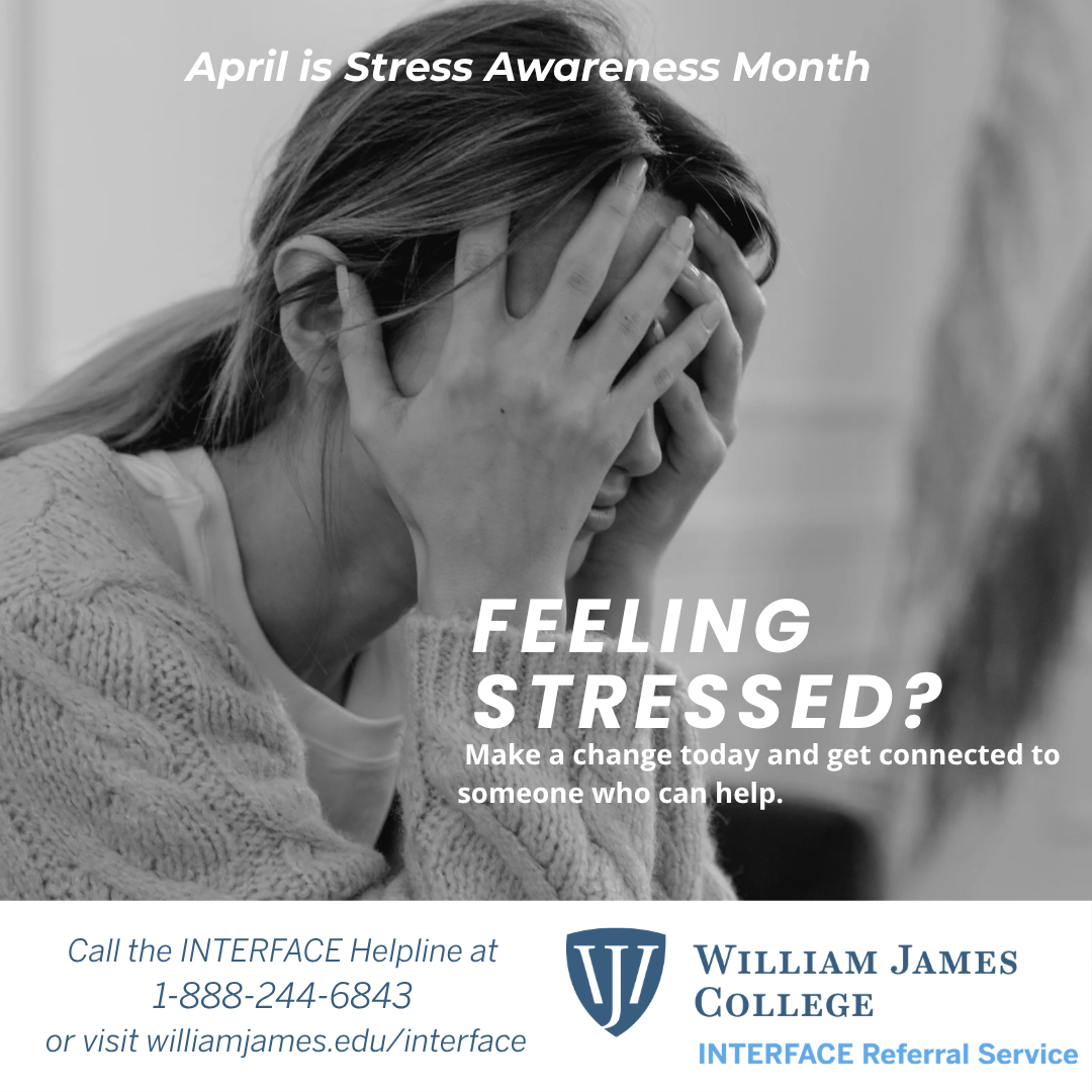 Stress Awareness Month Graphic social media post for april