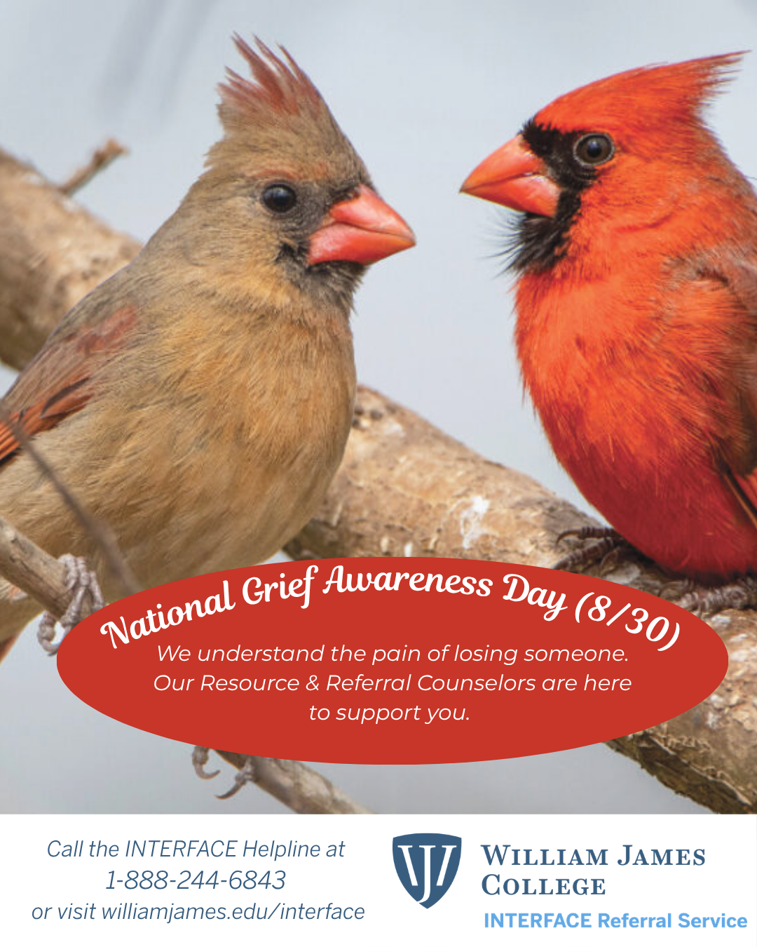 National Grief Awareness Day social media graphic for august