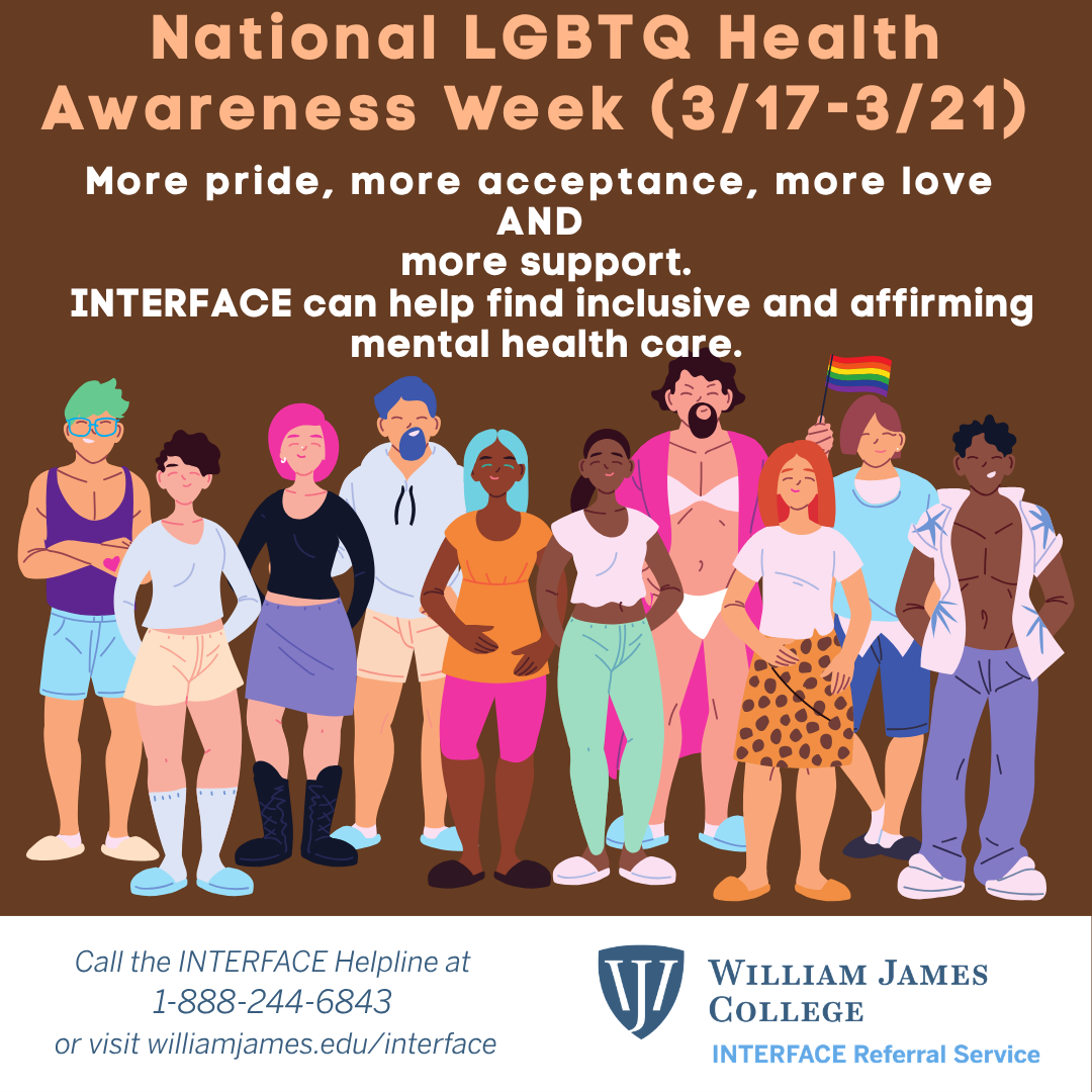 National LGBTQ Health Awareness Week social media post for March