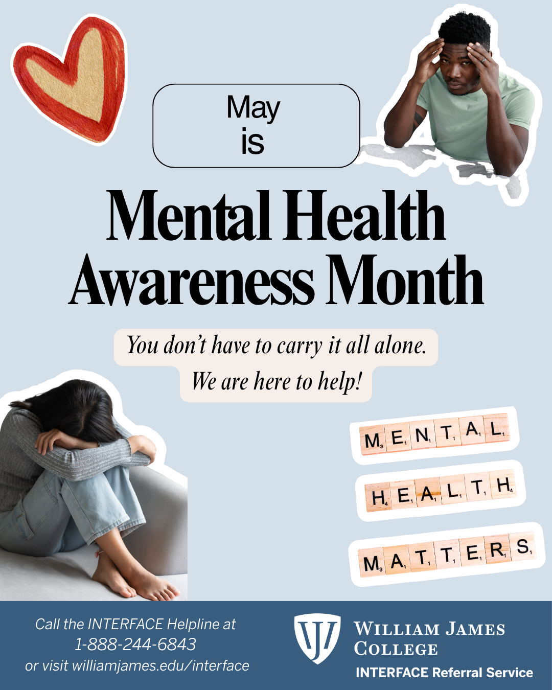Mental Health Awareness Month social media graphic for may