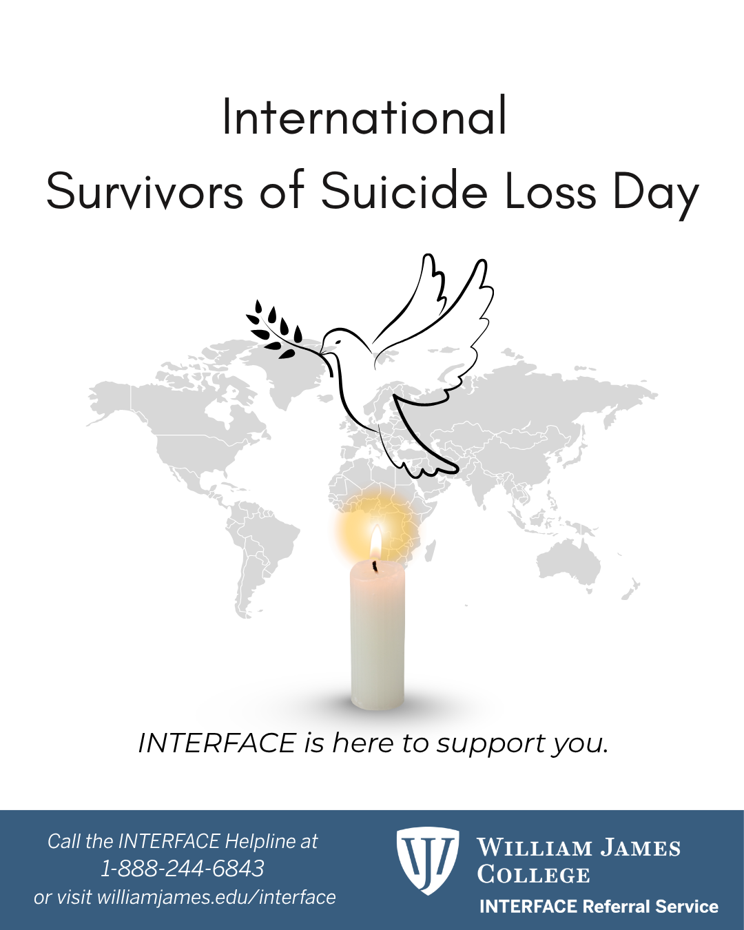 International Survivors of Suicide Loss Day social media graphic for november