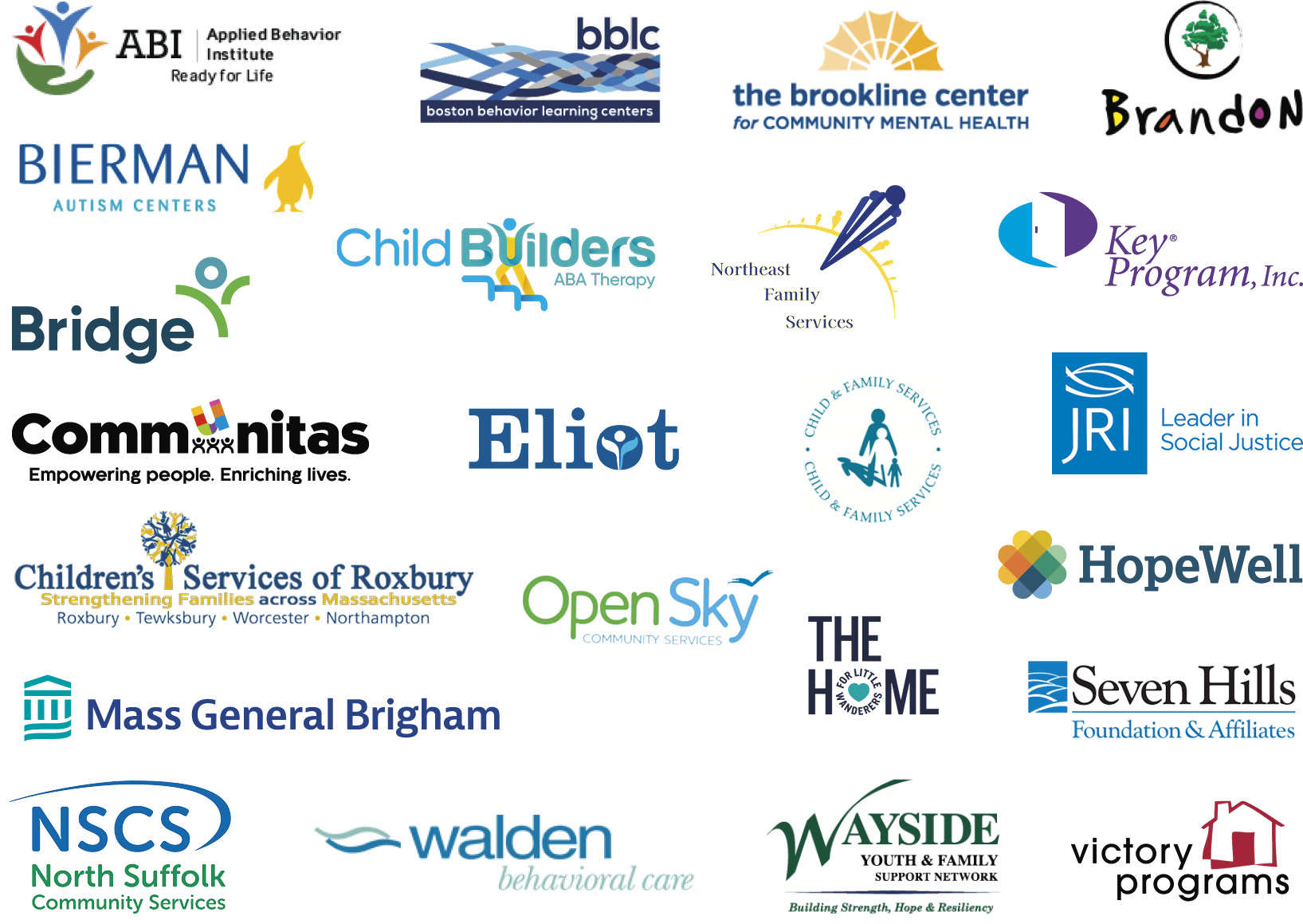 Colorful grid of company logos