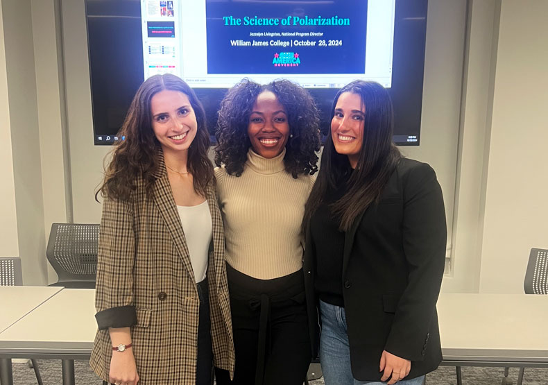 three woman standing together